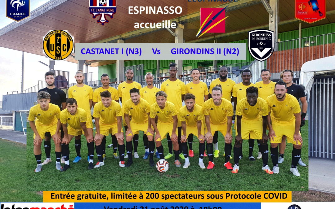 FOOTBALL : GIRONDINS DE BORDEAUX – CASTANET A LESPINASSE